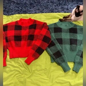 SHEIN 2 bundle Checkered Women's Sweater